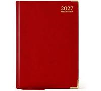 2027 Diary Collection A4 A5 Day a Page & Week to View Planner with Gilt Edges (RED, A4 - DAY A PAGE)