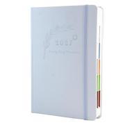2027 Diary, Diary 2027 A5 Page A Day,Hardcover Agenda Productivity Daily Planner From Jan 2027 to Dec 2027 With Monthly Tabs and Colorful Side Panels (White)