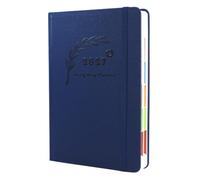2027 Diary, Diary 2027 A5 Page A Day,Hardcover Agenda Productivity Daily Planner From Jan 2027 to Dec 2027 With Monthly Tabs and Colorful Side Panels (Blue)