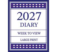 2027 Diary Large Print Week to View Navy