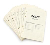 2027 Diary Refill A5 Personal Size, Day per Page, 6 Hole, Jan - Dec 2027, compatible with Filofax Personal Organiser