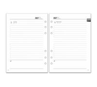 2027 Diary Refill A5 Size Day per Page, 6 Holes Daily Planner Inserts with Monthly Tabs, Notes, Contact & UK Holidays, Jan-Dec 2027 Annual Calendar, fits A5 6-Ring Binder & Organizer