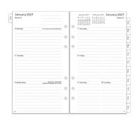 2027 Diary Refill Personal Size 6 Holes, Week on 2 Pages Jan-Dec 2027, Weekly Monthly Planner with Tabs, Password & Notes, Calendar Inserts Compatible with Filofax Personal Organiser, 9.5x17.1cm