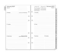 2027 Diary Refill Personal Size 6 Holes, Week on 2 Pages Jan-Dec 2027, Weekly Planner Inserts with Monthly Tabs, Password, Notes & Contact, Compatible with Filofax Personal Organiser, 9.5x17.1cm
