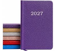 2027 Diary Slim Pocket Week to View 9cm x 16cm Glitter Planner (Purple)