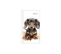 2027 Diary Watercolour Dachsund Planner - Pocket Week to View Organiser