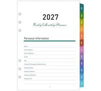 2027 Diary Week to View A5 Refill, 6 Hole, 1 Week on 2 Pages