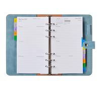 2027 Diary Week to View Refillable Personal Organiser, Week on 2 Pages Jan-Dec, Small Monthly & Weekly Planner with Tabs, Notes, Password, Multi-Pocket & Pen Loop, Softcover for Office, Home & School