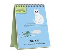 2027 Easel Desk Calendar Monthly View Planner Ken the Cat