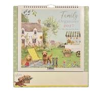 2027 Family Organiser - 3 Column Month to View Hanging Calendar - with Dry Wipe Notes Section - Spiral Bound Home Organiser Planner (Country Gardens 2027)