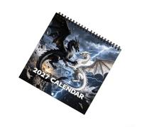 2027 Fantasy Dragon Wall Calendar: for stunning Art Monthly Planner for Dragon Lovers - Compact 8.2x16.4 Inch Desk Decor