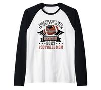 2027 Football Senior mom from The First snap to Final Season Raglan Baseball Tee