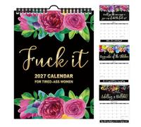 2027 Fuck It Calendar for Tired Women Funny Monthly Calendar | 12 Month Hanging Wall Planner Calendars Wall Art Ornaments for Home Office Bedroom