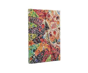 2027 Gaudi’s Sun (Gaudi’s Mosaics) Mini 18-Month Hardcover Dayplanner (Wrap Closure) Horizontal