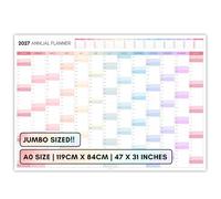 2027 GIANT Monthly Wall Planner, A0 119cm x 84cm | DOUBLE SIDED JUMBO PRINT, Colourful Wall Calendar 2027, Year Planner, Full Year to View | Organiser for Office, University, School (Colourful)
