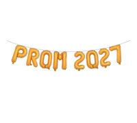 2027 Graduation Balloons Decorations,16 Inch Class of 2027 Balloons Congrats 2027 Grad Foil Letter Balloons for Graduation Prom Party Supplies Indoor Outdoor Decor (PROM 2027 Orange)