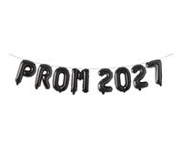2027 Graduation Balloons Decorations,16 Inch Class of 2027 Balloons Congrats 2027 Grad Foil Letter Balloons for Graduation Prom Party Supplies Indoor Outdoor Decor (PROM 2027 Black)
