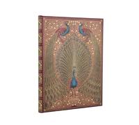 2027 Hafiz’s Peacocks (Sangorski & Sutcliffe) Ultra 18-Month Hardcover Dayplanner (Elastic Band Closure) Vertical