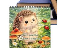 2027 Hedgehog Calendar, Cute Forest Themed Wall Hanging