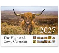 2027 Highland Cows Wall Calendar | Perfect For The Home, Office & Bedroom | Featuring Stunning Photography Of Highland Cows with All UK & World Holidays & Dates Included