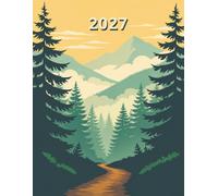 2027: Large Monthly Calendar Planner - Pacific Northwest Forest Trail Scenery