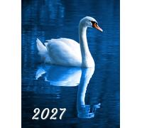 2027: Large Monthly Calendar Planner - Swan Bird
