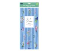 2027 Large Slim Spiral Bound Family Organiser Calendar, Flowers