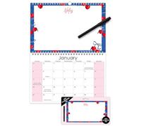 2027 Memo Board Wall Calendar Spiral Bound Hanging Planner Month to View Family Organiser with wire on, wipe - off pen(Cheeries Design))