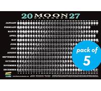 2027 Moon Calendar Card (5 pack): Lunar Phases, Eclipses, and More!