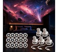 2027 New 5d hd smart dynamic holographic night light projector,Plug-and-Play Star Projector with 24 Film Slides,360° Adjustable 2-in-1 Galaxy Night Light,USB Powered for Bedroom Use (5PCS-A)