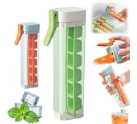 2027 New One Glass Ice Maker - - 6 Grid Square Ice-Cube Mold,Single Handed Pressing Silicone Icecube Tray,Hand Held Portable Press Icecube Tray Cup for Maker IceDrink,Easy to Release & Space-Saving