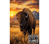 2027 Planner: Bison Animal themed Cover Daily Weekly Dairy Vision Board & Mission Pages Contacts Password Log Planning Pages Note To Do
