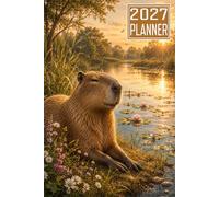 2027 Planner: Capybara Animal themed Cover Daily Weekly Dairy Vision Board & Mission Pages Contacts Password Log Planning Pages Note To Do