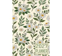 2027 Planner: Daisy Flower themed Cover Daily Weekly Dairy Vision Board & Mission Pages Contacts Password Log Planning Pages Note To Do