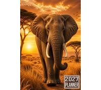 2027 Planner: Elephant Animal themed Cover Daily Weekly Dairy Vision Board & Mission Pages Contacts Password Log Planning Pages Note To Do