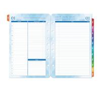 2027 Planner Refills - Jan 2027 - Dec 2027, Two Pages Per Day Daily ＆ Monthly Planner 2027, 5.5" x 8.4" Ring-Bound Organizer, Tabs, Quotes, Prioritized Task, Daily Tracker/Notes, Appointment Schedule
