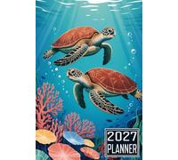 2027 Planner: Sea Turtle themed Cover Daily Weekly Dairy Vision Board & Mission Pages Contacts Password Log Planning Pages Note To Do
