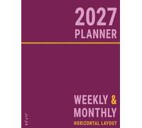 2027 Planner Weekly and Monthly 8.5x11: Dated , Horizontal Layout 2 Pages per Week , Pink for Women Girls