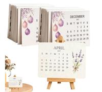 2027 Plantable Seed Paper Desk Calendar With Stand, Monthly Desktop Planner, Eco Friendly Wildflower Calendar, Funny Desk Calendar For Home, School, Classroom, Garden, Office & Greenhouse，2 set