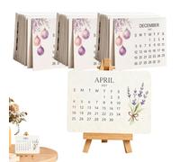 2027 Plantable Seed Paper Desk Calendar With Stand, Monthly Desktop Planner, Eco Friendly Wildflower Calendar, Funny Desk Calendar For Home, School, Classroom, Garden, Office & Greenhouse，3 set