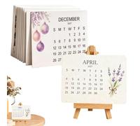 2027 Plantable Seed Paper Desk Calendar With Stand, Monthly Desktop Planner, Eco Friendly Wildflower Calendar, Funny Desk Calendar For Home, School, Classroom, Garden, Office & Greenhouse，1 set