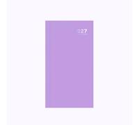 2027 Pocket Diary Week View - Slim Lilac Hardcover Wallet Weekly Planner