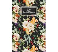 2027 Pocket Planner: Small 1 Year Monthly Calendar for Purse with Holidays, Floral Pattern Cover