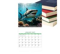2027 Shark Monthly Weekly Thick Wall Calendar | 2027 12 Month Wall Calendar for Home Office School College Dorm Farm Party Holiday