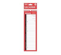 2027 Slim Calendar Spiral Bound Wall Hanging Planner/Organiser| Large Red and Black | For Home Business Office School| With 2027 Notable Dates & Forward Planner 2028 (Slim Calendar)