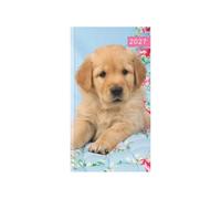 2027 Slim Pocket Diary Week to View - Cute Puppy Dog Photo Wallet Planner