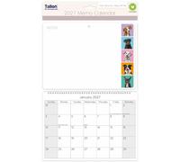 2027 Spiral Bound Memo Board Calendar & Write On Wipe Off Pen (Dog)
