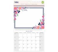 2027 Spiral Bound Memo Board Calendar & Write On Wipe Off Pen (Floral)