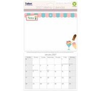 2027 Spiral Bound Memo Board Calendar & Write On Wipe Off Pen - Ice Cream (Food)
