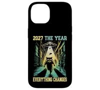 2027 The Year Everything Changes Racoon Alien Zombie Humor Case for iPhone 14
